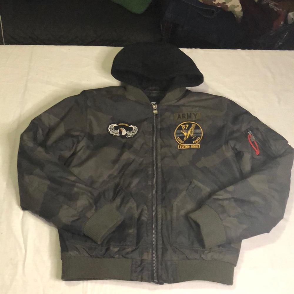 Army fatigue flight jacket size medium 10/12
